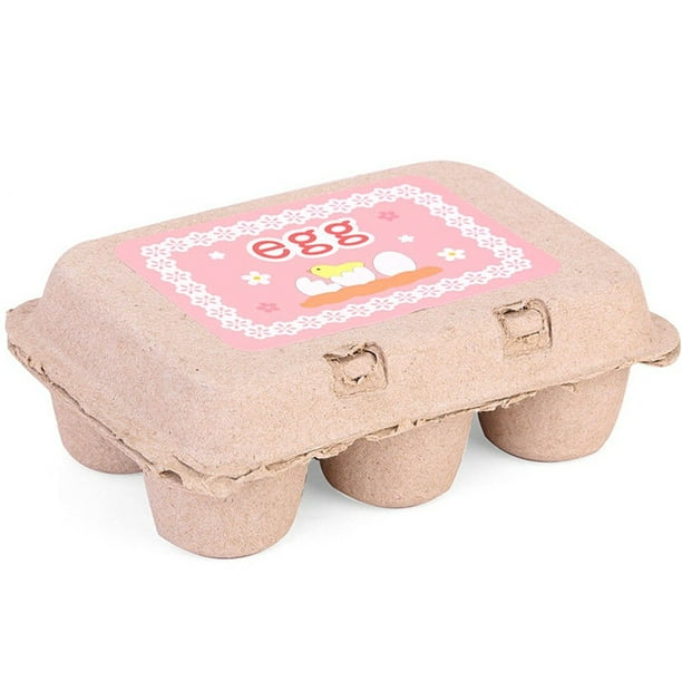 6 pcs Boy Eggs Toy Gift Wooden Yolk Pretend Play Kitchen Food Cooking Set Kids I